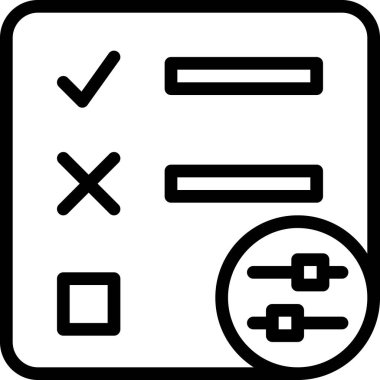 Ayarlar simgesi, basit vektör illüstrasyonu 