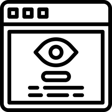 Tarayıcı simgesi, bilim ve teknoloji çizgisi vektör simgesi.