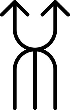 yukarı doğru ok, basit vektör çizimi