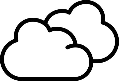 Bulut ağının basit vektör simgesi tasarımı