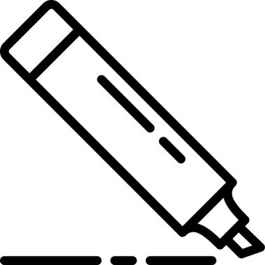 İşaretleyici simgesi, eğitim ve okul konsepti