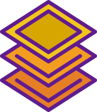 Katman simgesi, basit vektör illüstrasyonu 