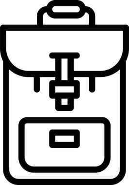 Okul Sırt Çantası simgesinin vektör çizimi 