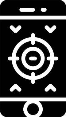 Mobil Oyun ve teknoloji çizgisi vektör simgeleri