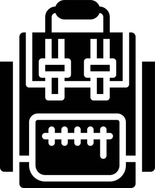 Okul Sırt Çantası simgesinin vektör çizimi 