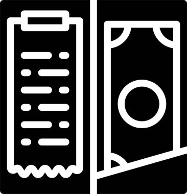 Restoran Belge vektör simgesini kontrol et