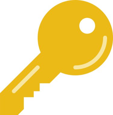 anahtar düz vektör simgesi