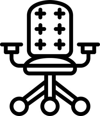 sandalye simgesi, basit vektör tasarımı 