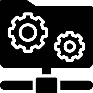 Ayarlar simgesi, basit vektör illüstrasyonu 