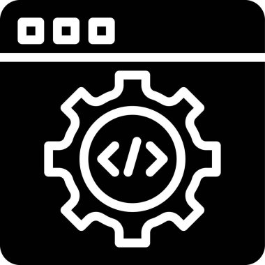 Ayarlar simgesi, basit vektör illüstrasyonu 