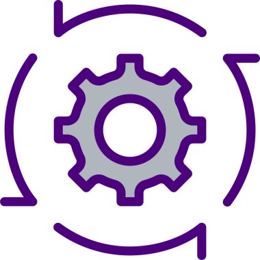 Ayarlar simgesi, basit vektör illüstrasyonu 