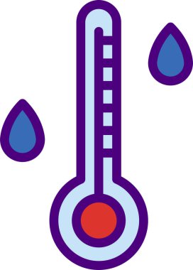 Sıcaklık simgesi, vektör illüstrasyonu