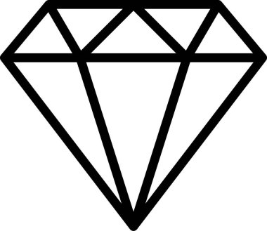 Elmas basit vektör simgesi
