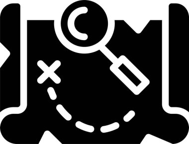 Harita simgesi, basit vektör illüstrasyonu 