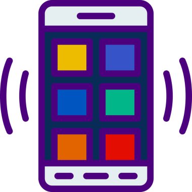 bir pembe ve menekşe vektör simgesi