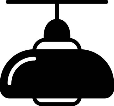 Işık arkaplanda düz bir lamba simgesi  