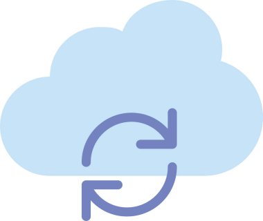 Bulut ağının basit vektör simgesi tasarımı