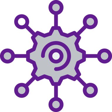 Ayarlar simgesi, basit vektör illüstrasyonu 