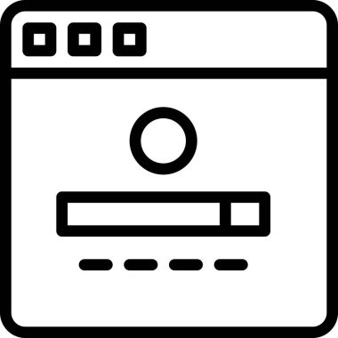 Arama simgesi, basit vektör illüstrasyonu 