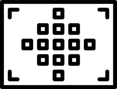 Beyaz arkaplanda izole edilmiş bir kameranın vektör çizimi