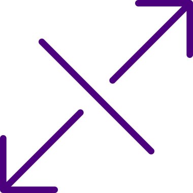 Beyaz arkaplanda çapraz Genişleme vektör çizimi