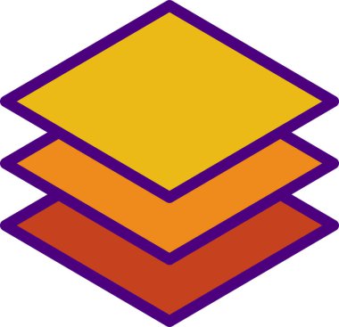 Katman simgesi, basit vektör illüstrasyonu 