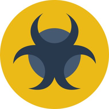 Biyolojik tehlike simgesi, vektör çizimi 