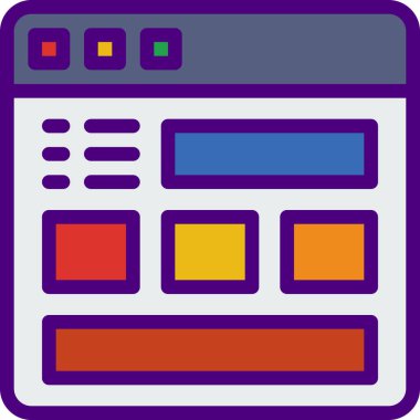 Web konsept tasarımı, basit vektör illüstrasyonu