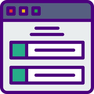 Web konsept tasarımı, basit vektör illüstrasyonu