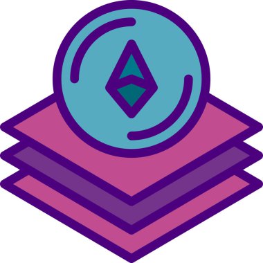 Engelleme zinciri tasarım simgesi, basit vektör illüstrasyonu