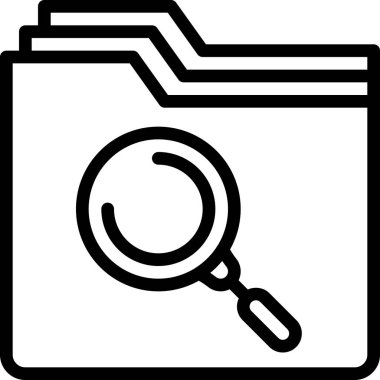 Arama simgesi, basit vektör illüstrasyonu 