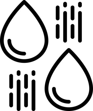Yağmur damlası simgesi, vektör illüstrasyonu