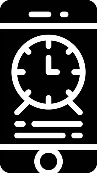 Línea Gestión Del Tiempo Vector Icono — Vector de stock