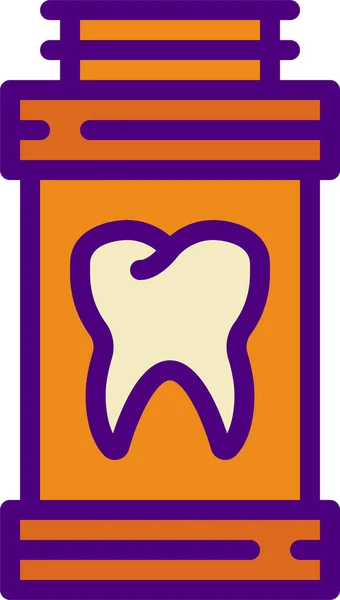 Icona Dentale Concetto Medico Illustrazione Vettoriale — Vettoriale Stock