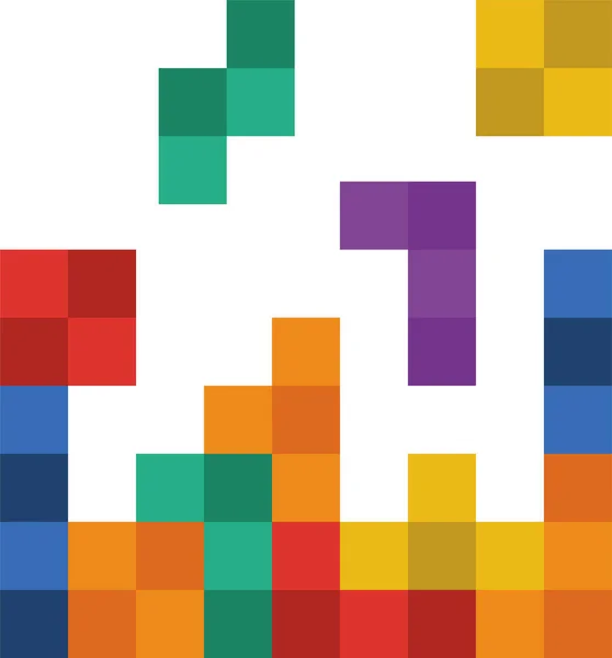 Icono Tetris Ilustración Del Vector Color — Vector de stock