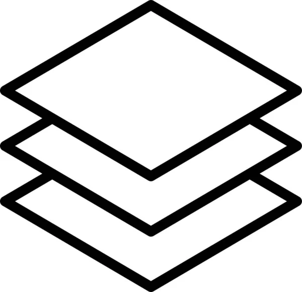 Ebenen Symbol Einfache Vektorillustration — Stockvektor