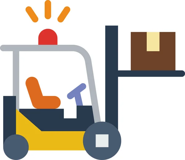 Forklift Line Vector Web Icon — Stock Vector