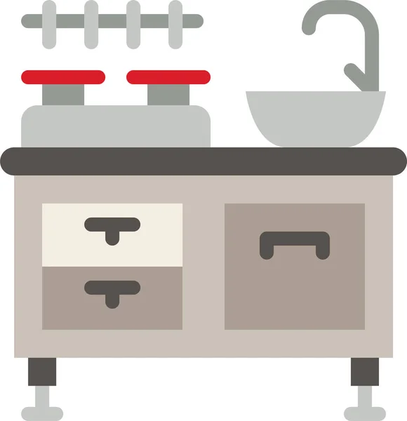 キッチンコンセプトベクトルイラスト背景 — ストックベクタ