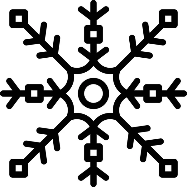 黒と白の雪の結晶のベクトル図 — ストックベクタ