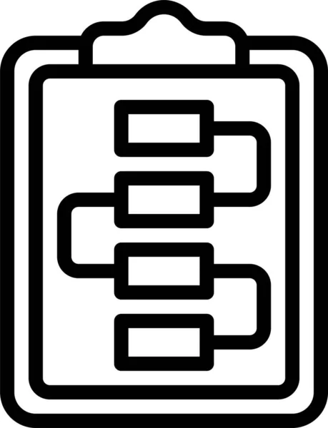 Icône Vectorielle Ligne Diagramme Sur Fond Blanc — Image vectorielle