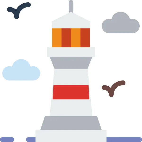 Icône Phare Illustration Vectorielle — Image vectorielle