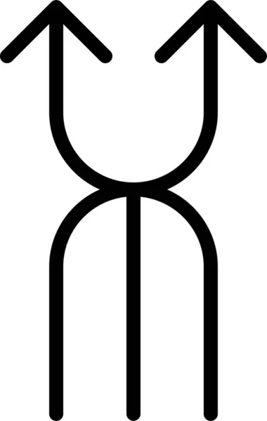 上向きの矢印 単純なベクトル図 — ストックベクタ