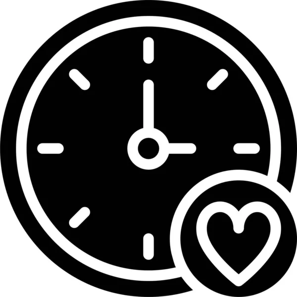 Saat Basit Vektör Simgesi Tasarımı Zaman Kavramı — Stok Vektör