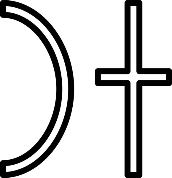 Krzyż Chrześcijański Prosta Konstrukcja — Wektor stockowy