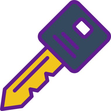 anahtar düz vektör simgesi