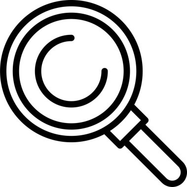 Arama simgesi, basit vektör illüstrasyonu 