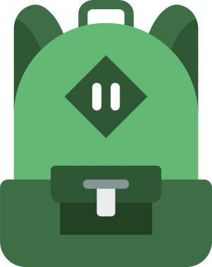 sırt çantası simgesi, vektör illüstrasyonu