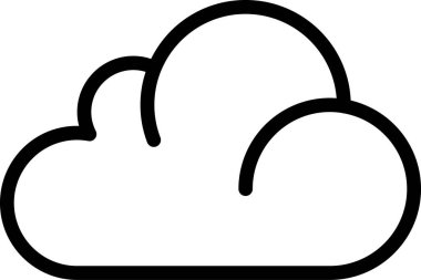 Bulut ağının basit vektör simgesi tasarımı