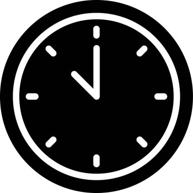 Saat, basit vektör simgesi tasarımı, zaman kavramı