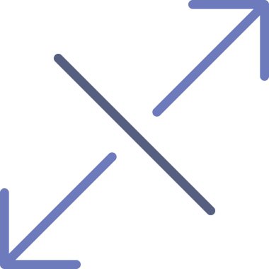 Beyaz arkaplanda çapraz Genişleme vektör çizimi